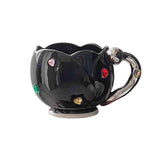 Maxbell Ceramic Tulip Cup Novelty Thickened Coffee Cups for Birthday Gift Juice Home black