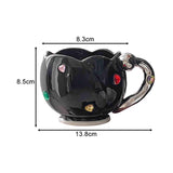 Maxbell Ceramic Tulip Cup Novelty Thickened Coffee Cups for Birthday Gift Juice Home black