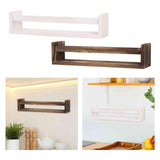 Maxbell Wooden Spice Rack Space Saving Hanging Multi Purpose for Bedroom Cabinet Decor White