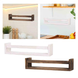 Maxbell Wooden Spice Rack Space Saving Hanging Multi Purpose for Bedroom Cabinet Decor White