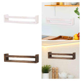 Maxbell Wooden Spice Rack Space Saving Hanging Multi Purpose for Bedroom Cabinet Decor White