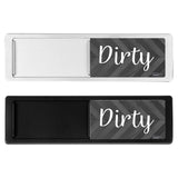 Maxbell Dishwasher Clean Dirty Sign Cute Cleaning Indicator for Kitchen Organization Silver