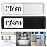 Maxbell Dishwasher Clean Dirty Sign Cute Cleaning Indicator for Kitchen Organization Silver