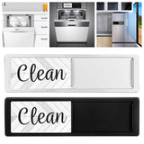 Maxbell Dishwasher Clean Dirty Sign Cute Cleaning Indicator for Kitchen Organization Silver