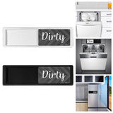 Maxbell Dishwasher Clean Dirty Sign Cute Cleaning Indicator for Kitchen Organization Silver