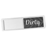 Maxbell Dishwasher Clean Dirty Sign Cute Cleaning Indicator for Kitchen Organization Silver
