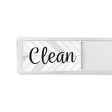 Maxbell Dishwasher Clean Dirty Sign Cute Cleaning Indicator for Kitchen Organization Silver