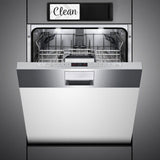 Maxbell Dishwasher Clean Dirty Sign Cute Cleaning Indicator for Kitchen Organization Black