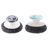 Maxbell Cast Iron Cleaner Kitchen Cleaning Brush for Pots Cookware Cast Iron Skillet Grey