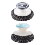 Maxbell Cast Iron Cleaner Kitchen Cleaning Brush for Pots Cookware Cast Iron Skillet Grey