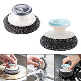 Maxbell Cast Iron Cleaner Kitchen Cleaning Brush for Pots Cookware Cast Iron Skillet Grey