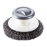 Maxbell Cast Iron Cleaner Kitchen Cleaning Brush for Pots Cookware Cast Iron Skillet Grey