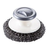 Maxbell Cast Iron Cleaner Kitchen Cleaning Brush for Pots Cookware Cast Iron Skillet Grey