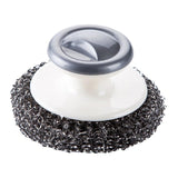 Maxbell Cast Iron Cleaner Kitchen Cleaning Brush for Pots Cookware Cast Iron Skillet Grey