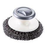 Maxbell Cast Iron Cleaner Kitchen Cleaning Brush for Pots Cookware Cast Iron Skillet Grey