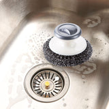 Maxbell Cast Iron Cleaner Kitchen Cleaning Brush for Pots Cookware Cast Iron Skillet Grey