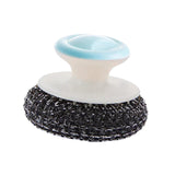 Maxbell Cast Iron Cleaner Kitchen Cleaning Brush for Pots Cookware Cast Iron Skillet Blue