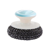 Maxbell Cast Iron Cleaner Kitchen Cleaning Brush for Pots Cookware Cast Iron Skillet Blue