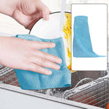Maxbell Tear Away Towels Dish Towel Microfiber Towels Roll for Dishes Kitchen Window Blue