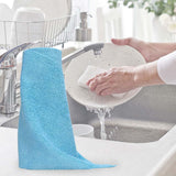 Maxbell Tear Away Towels Dish Towel Microfiber Towels Roll for Dishes Kitchen Window Blue