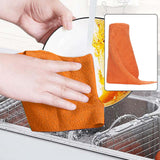 Maxbell Tear Away Towels Dish Towel Microfiber Towels Roll for Dishes Kitchen Window Orange