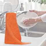 Maxbell Tear Away Towels Dish Towel Microfiber Towels Roll for Dishes Kitchen Window Orange