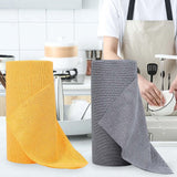 Maxbell Reusable Washable Rag Reusable Microfiber Towels Roll for Dorm Pan Tableware Yellow
