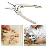 Maxbell Poultry Shears Kitchen Shears Multipurpose for Vegetables Fish Chopping Food White