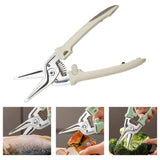 Maxbell Poultry Shears Kitchen Shears Multipurpose for Vegetables Fish Chopping Food White