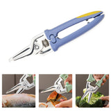 Maxbell Poultry Shears Kitchen Shears Multipurpose for Vegetables Fish Chopping Food Blue