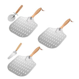 Maxbell Pizza Paddle & Cutter Set Easy Storage Pizza Shovel for Pastry Kitchen Bread Set A