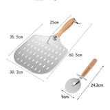 Maxbell Pizza Paddle & Cutter Set Easy Storage Pizza Shovel for Pastry Kitchen Bread Set B