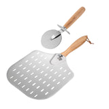 Maxbell Pizza Paddle & Cutter Set Easy Storage Pizza Shovel for Pastry Kitchen Bread Set B