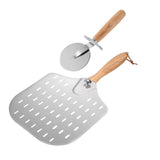 Maxbell Pizza Paddle & Cutter Set Easy Storage Pizza Shovel for Pastry Kitchen Bread Set B