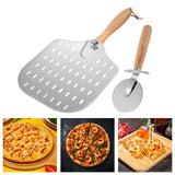 Maxbell Pizza Paddle & Cutter Set Easy Storage Pizza Shovel for Pastry Kitchen Bread Set B