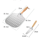 Maxbell Pizza Paddle & Cutter Set Easy Storage Pizza Shovel for Pastry Kitchen Bread Set C