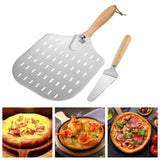 Maxbell Pizza Paddle & Cutter Set Easy Storage Pizza Shovel for Pastry Kitchen Bread Set C