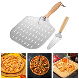 Maxbell Pizza Paddle & Cutter Set Easy Storage Pizza Shovel for Pastry Kitchen Bread Set C