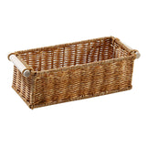 Maxbell 2xImitation Rattan Baskets Storage Basket Bin Rectangular for Home Bar Kitchen M
