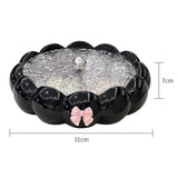 Maxbell Snack Platter Dried Fruit Storage Tray for Chinese New Year Wedding Desserts Black