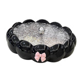 Maxbell Snack Platter Dried Fruit Storage Tray for Chinese New Year Wedding Desserts Black