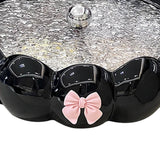 Maxbell Snack Platter Dried Fruit Storage Tray for Chinese New Year Wedding Desserts Black