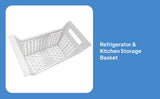 Maxbell 2xFreezer Storage Basket Organizer Bin Expandable for Apartment Farmhouse Home