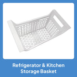 Maxbell 2xFreezer Storage Basket Organizer Bin Expandable for Apartment Farmhouse Home