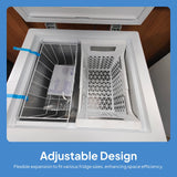 Maxbell 2xFreezer Storage Basket Organizer Bin Expandable for Apartment Farmhouse Home