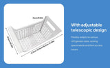 Maxbell 2xFreezer Storage Basket Organizer Bin Expandable for Apartment Farmhouse Home
