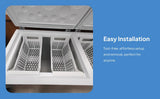 Maxbell 2xFreezer Storage Basket Organizer Bin Expandable for Apartment Farmhouse Home