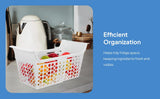 Maxbell 2xFreezer Storage Basket Organizer Bin Expandable for Apartment Farmhouse Home