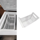 Maxbell 2xFreezer Storage Basket Organizer Bin Expandable for Apartment Farmhouse Home