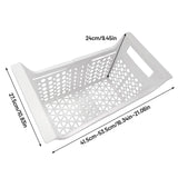 Maxbell 2xFreezer Storage Basket Organizer Bin Expandable for Apartment Farmhouse Home